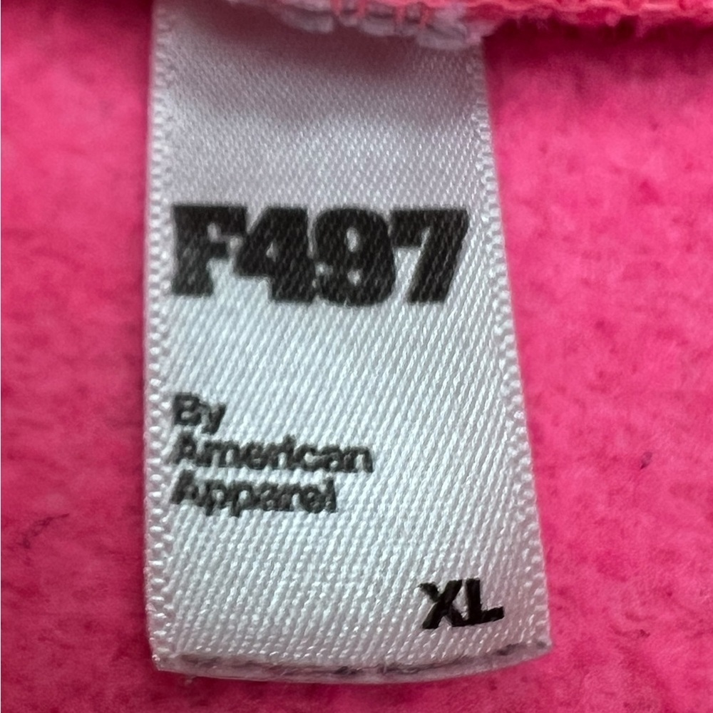 CU fluorescent pink zip up hoodie. - Picture 6 of 8